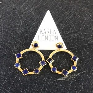 NWT Karen London golden earrings